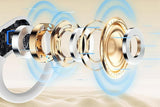 Wireless Bluetooth 5.4 Headphone Over Ear Bud IPX5 Waterproof Earphone for Sport Running - White V1263-JX-6260-3