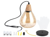E27 Glass Pendant Light Holder Modern Hanging Light Socket Without Bulb 16cm Living Room Decor 220V V1294-YM0901-3119210109911