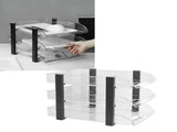 Desk File Letter Tray Layered Classified Documents Rack Acrylic Office Storage Rack Transparent 3 V1294-YM0626-3117220312914