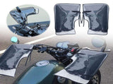 Motorcycle Handlebar Thermal Mittens with Reflective Strip and Pocket, ATV Hand Warmers Windproof V1369-AZ3-W-25429