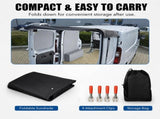 Van Tailgate Sunshade for Ford Transit 250 LWB Medium Roof Cargo Van 2015-2026 600D Oxford Rear Door V1107-CS-YTCH1