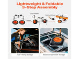 Kayak Cart, 113.4 kg Load Capacity, Foldable Kayak Trolley with 25.4 cm Solid Rubber Tires & 1 V952-SPSPHTTC10IN9SGI2001V0