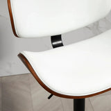 SERENIT European White Modern Bar Stools Swivel Bar Stool Chair Counter Height Barstool with 360 V255-SE-SP-1865-WHITE