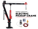 900kg Swivel Hydraulic Crane Hoist 12V Electric Jack Trailer UTE Pick up Lift V379-ESWIVLCRAN