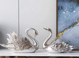 Couple Swan Ornament Living Room TV Cabinet Swan Ornament Modern Home Decoration Wedding Gifts V1294-YM0717-3115220080611