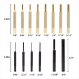 Professional Roll Pin Punch Set & -With Brass, Steel, Plastic Punches and Interchangeable V1192-AZ-W-28815