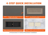 Shower Ready for Tile 40.64 x 81.28 cm, Double Shelf Organizer, Square Corners Wall-inserted V952-SLLYBK2C16YCZ39ANV0