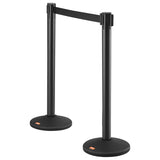 Crowd Controls, 2-Pack Crowd Control Barriers with 6.5FT Black Retractable Belt, Plastic V952-ZGGLZHSSLZX2HXDZWV0