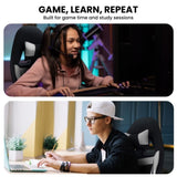 Sarantino Antre Kids Study Gaming Chair Black White Computer Seat Adjustable Height Ergonomic S CH-MLM-691-BKWH