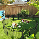 8 Panel Pet Playpen Gate Extension w/ Lockable Door V178-66944