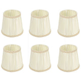 6Pcs Fabric Cloth Lampshade Lamp Cover Replacement for E14 Chandelier Wall Lamps Beige V1294-YM0901-3119200096411