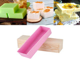 DIY Rose Pattern HandMade Bread Soap Mould Silicone Liner Mold Cake Making Wooden V1294-YM0901-3112200122412