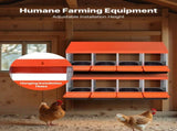 Chicken Nesting Boxes, 4 Compartments, Metal Egg Laying Boxes with Protective Collection Lids, Roll V952-JSCDX1530INCI7BMT002V0