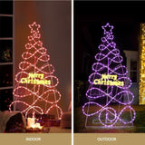 1.7M Christmas Tree 230 LED RGB Motif Lights Jingle Jollys XMAS-MOT-TREE-8FT-MC