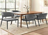 Artiss Dining Chairs Set of 4 Linen Fabric Soft Upholstered Chairs Grey DINC-KJ-7016-GYX4