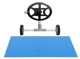 Aqua Buddy Pool Cover 600 Micron 7x4m w/ Roller 4m Swimming Pools Solar Blanket PC-70X40-L-BL-40ROL
