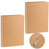 12Pcs A5 Refillable Ring Binder,A5 Kraft Binder Tray with 2 Rings to Add Loose Sheets,A5 Kraft V1369-AZ3-W-11266