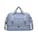 Luxury Duffle Bag Oversized Duffle Travel Bag Gym Bag Multiple Compartments Wet - Mist blue - Size V1106-127-81999-MIS-01