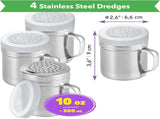 6oz Metal Salt & Pepper Shaker with, 4-pack 10oz Metal Salt & Pepper Shaker with V1259-DP01-F-553