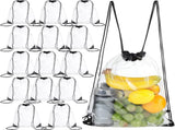 15 Pieces PVC Clear Drawstring Bag Small Waterproof Plastic Backpack For Stadiums Sporting Events V1259-DP01-A-5507