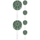 DIY Bridal Floral Handle Lightweight Green Plastic Durable for Weddings 6Pcs V1369-AZ3-W-20851