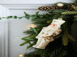 White & Gold 6 Pieces Assorted Hanging Ornament Set, Mixed Designs For Christmas & Halloween Scene V1221-XM-LB4106-ZS100