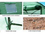 Green Fingers Greenhouse 3x2x2M Walk in Green House Tunnel Plant Garden Shed Dome GH-WALK-30X20-GR
