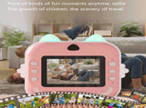Pink cat Kids Instant Print Camera Zero Ink Digital Video Recorder with 32GB Card and 3 Paper Rolls V888-ELOSUNG40393