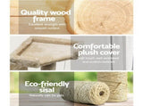 i.Pet Cat Tree 180cm Tower Scratching Post Scratcher Wood Condo House Toys Beige PET-CAT-HSCT076-180-BE