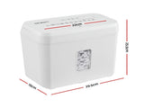 DEVANTI 8L Small Tabletop Paper Shredder 4 Sheet P4 Cross Cut Home Office SHRED-403-4S-WH