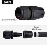 6AN Hose End Fitting Straight Swivel for CPE Braided Hose Black 4PCS V1258-DP02-WO-804