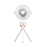White Outdoor Camping Fan with Tripod & Lantern - 20000mAh Rechargeable Tent Fan with 360&deg Rotation, V888-ELOSUNG56704