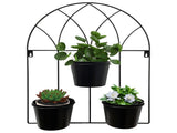 Black Arched 3 Pot Wall Planter 40x52cm V637-68117PLN