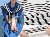 Womens Knotted Striped Shawl Scarf V1237-ZY-908-192
