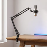 Black Microphone Boom Arm Stand for Radio Broadcasting and Recording V1369-AZ3-W-21681