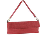 3PC Set Pierre Cardin Womens Woven Leather Cross-Body Bags Backpack - Red V563-PC-RED-3X