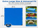 118" x 78.7" Heavy Duty Pool Ground Tarp for Inflatable Tanning Pool, Waterproof & UV Resistant V1192-AZ-W-18103
