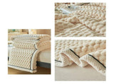 Extra Thick Double Layer Fleece Blanket, Super Soft Flannel Throw for Warmth on Couch Bed Or Office V1192-AZ-W-30139