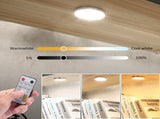 LED Under Cabinet Puck Lights CCT Light Color Temperature Adjustable WarmWhite Double Color with V1171-CC-BPTBAD008