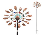 Gardeon Garden Windmill Metal Wind Spinner Solar Light Outdoor 190cmr Bronze GWM-190CM-FWSL-BZ