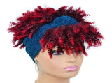 Gradient Curly Headscarf Wig For Small Heads PRL-7012739550DBT