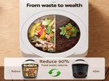 Devanti 4.5L Electric Composter Smart Compost Bin Kitchen Food Waste Recycler ECP-45L-WH