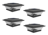 4 pc Solar Post Cap Lights Outdoor Lighting Deck Fence Two Modes Warm White Color Changing Suitable V1370-AZ4-05013
