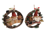 Christmas Wreath Fadeless Durable Joyful Vibes Rich Bright Colors Grapevine Wreath for Door Window V1294-YM0512-3115220135112