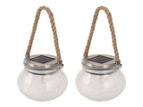 2Pcs Solar Glass Ball Waterproof Automatic LED Rotating Cracked Lantern Light for Lawn Terrace V1294-YM0703-3119230047711