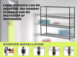 Wire Storage Rack 150x60cm Black Shelving with Fixed Legs V63-841081