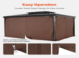 Gazebo Outdoor, Fit Most 2840 x 2840 x 2110 mm Gazebos, 4-Panel Sidewall Gazebo Privacy V952-SMLTCL10FT10KOIO4V0