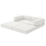 Artiss Convertible Folding Sofa Bed Beign SBED-E-FLD03-2S-BG-AB