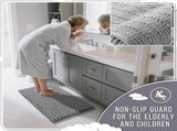 2 Pack Chenille Bathroom Rug Set, Quick-Dry Non-Slip Bath Mats for Tub and Sink, Machine Washable, V1189-LC-AMZ-00303