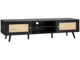 Rattan TV Stand for 65 inch TV, Boho TV Stand with Rattan Door, Entertainment Center with Build-in V952-TBDSJ55YCHSLT8DGQV3